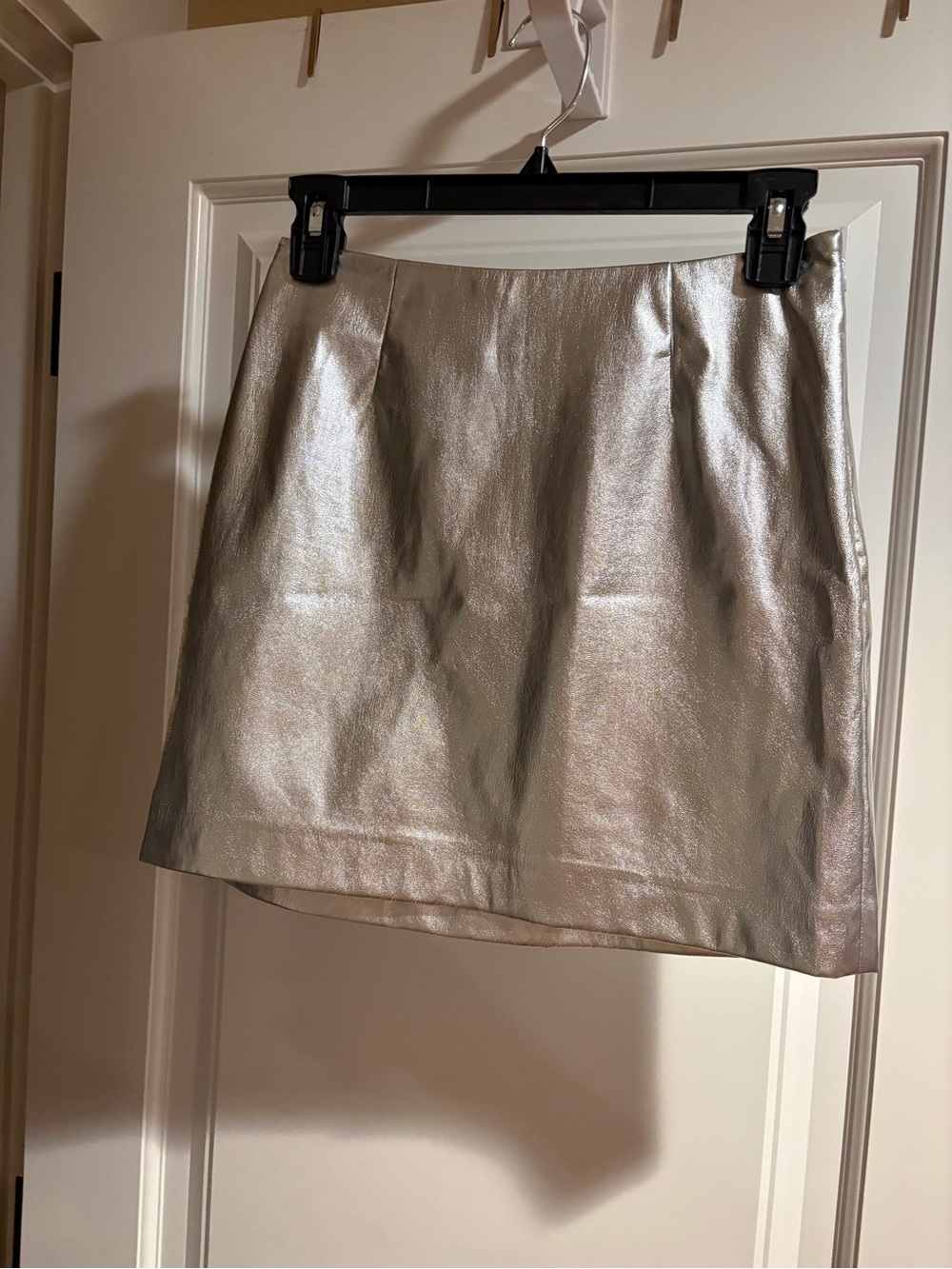 Metallic Silver Women's Mini Skirt